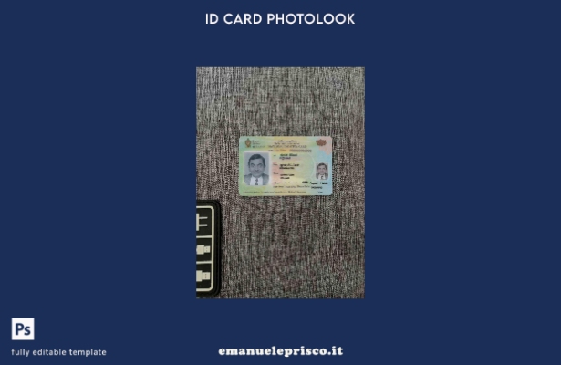 Carta d'identità dello Sri Lanka in stile verificato, versione modello FRONTALE 